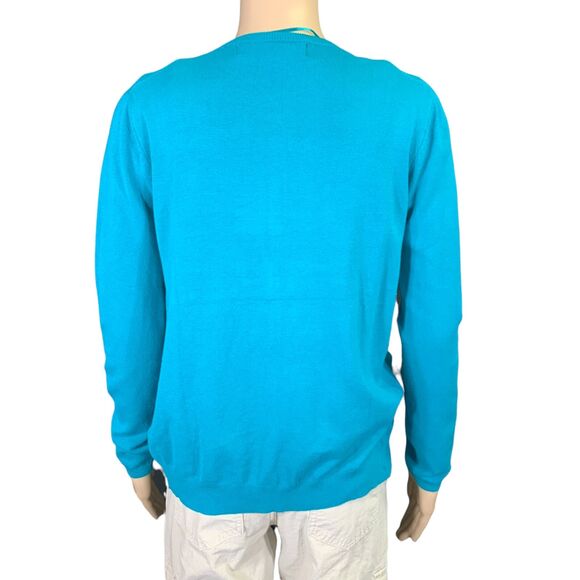 Zara Knit Womens Cardigan Sweater Lux Soft and Stretchy Button Down Teal Large - Picture 6 of 9